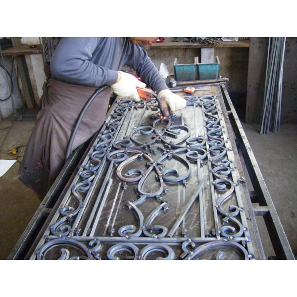12MM 400 X300MM Wrought Iron Door Window Inserts Stained Glass CAD Drawing