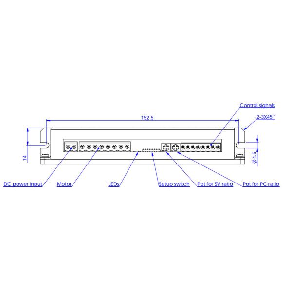 управление мотора BLSD3630DC-2Q-N водителя 540W мотора управлением 36VDC петли конца 2-Quadrant PI безщеточное