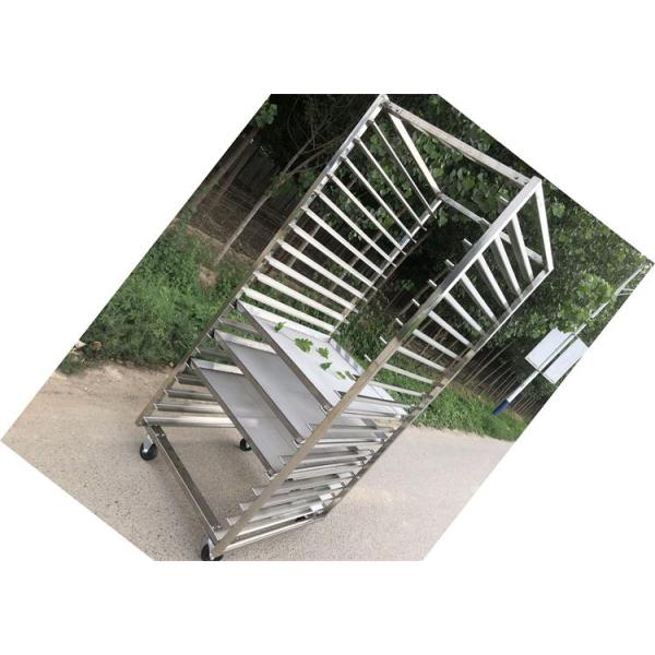 4 Inch Wheels Stainless Steel Rack Trolley 300 Kg For Drying Room