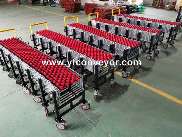 Expandable Gravity Plastic Skate Wheel Conveyors for warehouse/airport/dock