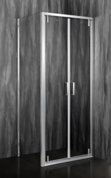Stylish Shower Door With Chromed Profile For Modern Bathrooms