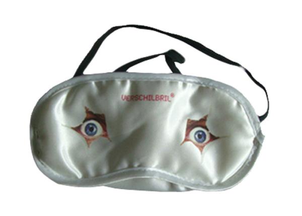 Fancy Sleep Blindfold Eye Shade Silvery Grey With 2 Thin Elastics And Nose Pad