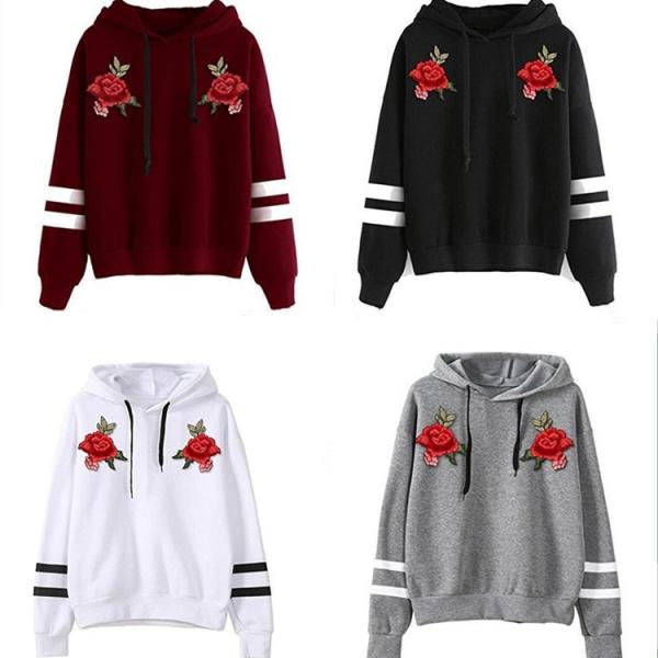Fashion Plain Pullover Sweater Hoodies V Neck Ladies Sweater Hoodie