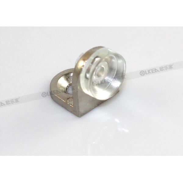 Zinc Alloy and PVC Glass Clamp Bracket Holder for Flat Glass Railing Shelf Accessory