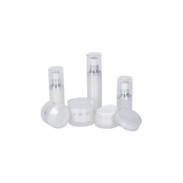 El color modificado para requisitos particulares Skincare fijó 15/30/50 tarro poner crema de acrílico de g y 15/30/50 ml de loción de empaquetado cosmética embotella el sistema de la familia