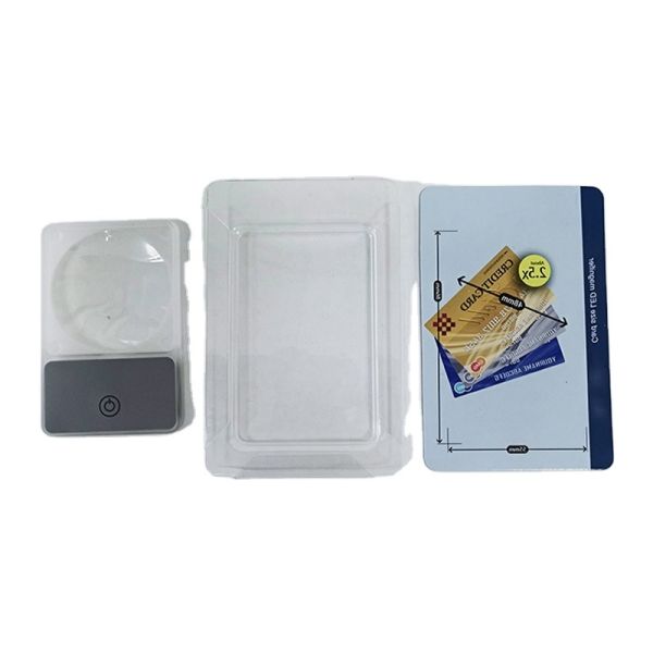 Eco Friendly Card Wallet Magnifier Card Sized LED Illuminated 2.5X for Daily Reading & Currency Verification