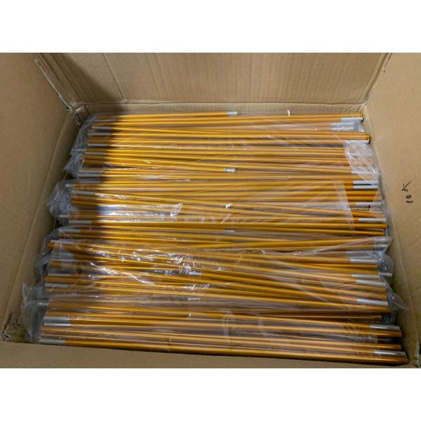 Custom adjustable steel tent pole / folding aluminum tent pole for tent，aluminum pipe flange fittings