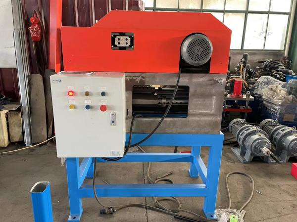 Rectangle Steel Downspout Roll Forming Machine Round Sawing Cutting 5T Decoiler