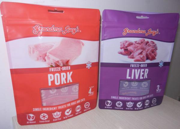 Zip Lock Pet Food Packaging Bag Strong Sealing Plastic Laminated Stand Up