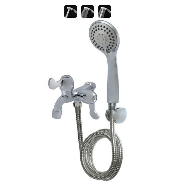Manual Screw Mounting Hand Showers Three-Function Shower Head For Bathroom Faucets
