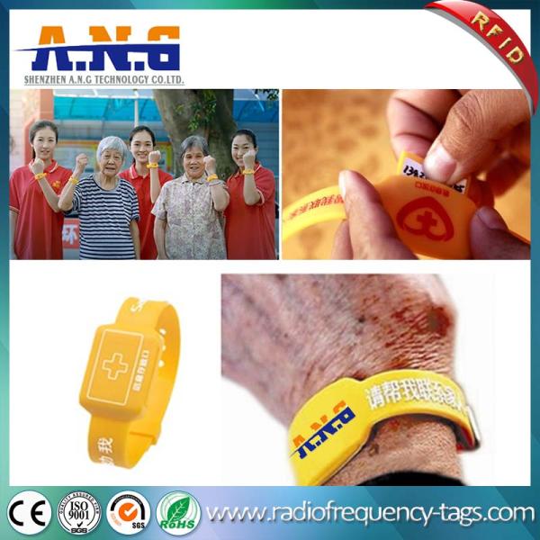 Safe Ride home Rfid Silicone  Wristbands for Alzheimer ' s disease