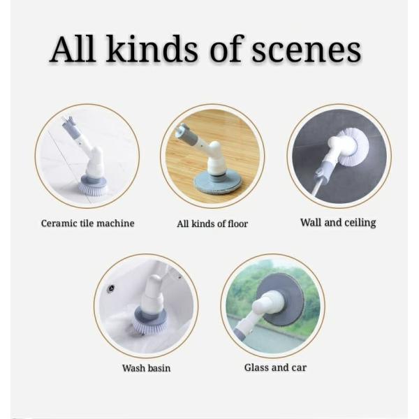 Хандхэльд электрическая щетка чистки, щетка чистки кухни закрутки АБС для раковин лотков баков