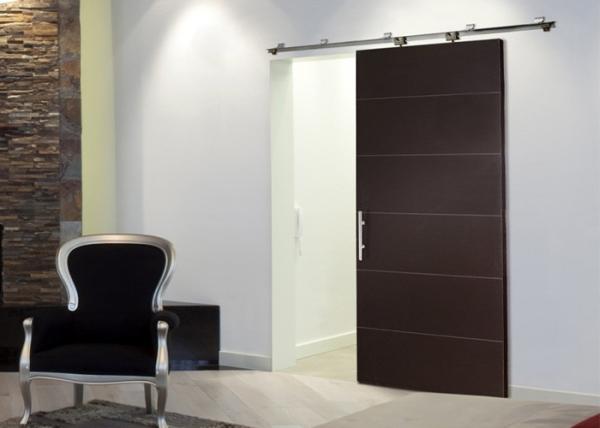 Customized Modern Wood Barn Door , Interior Sliding Barn Doors For Homes