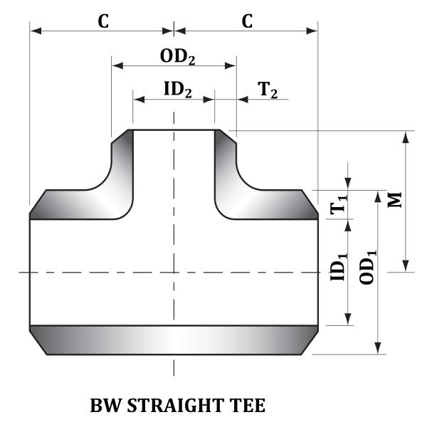 ASTM A234 WPB Equal Tee Углеродистая стальная труба с застежкой
