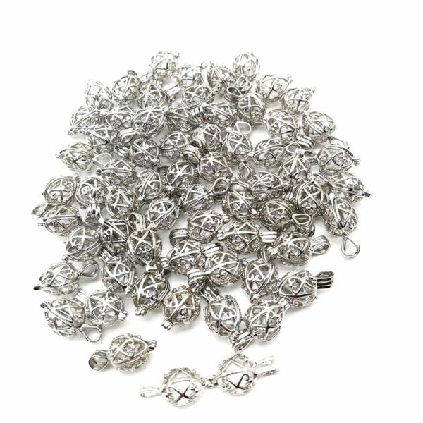 Jewelry Making Oyster Pearl Cage Bead and Essential Oil Diffuser DIY Locket Pendant