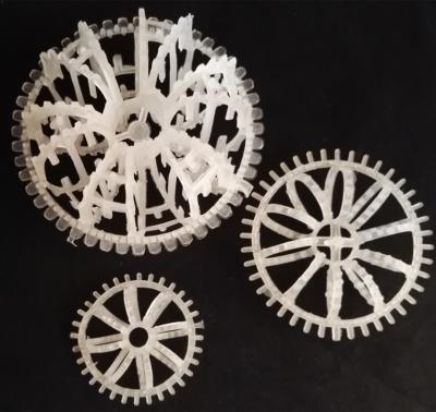 PP Plastic Teller Rosette Ring Column Packing 2K 3K For Air Scrubbing Tower
