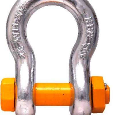 1,25 polegadas uma segurança de aço Pin Bow Shackle de 12 grilhões largos do corpo da tonelada