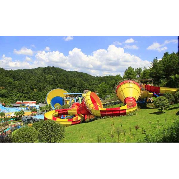 Huge Fiberglass Water Slides Tantrum Valley For Teenagers / Water Park Equipment