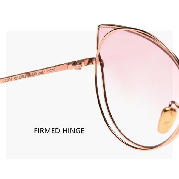 KIDS NON PORLARIZED SUNGLASSES 63204 PINK LENS CAT EYE METAL FRAME