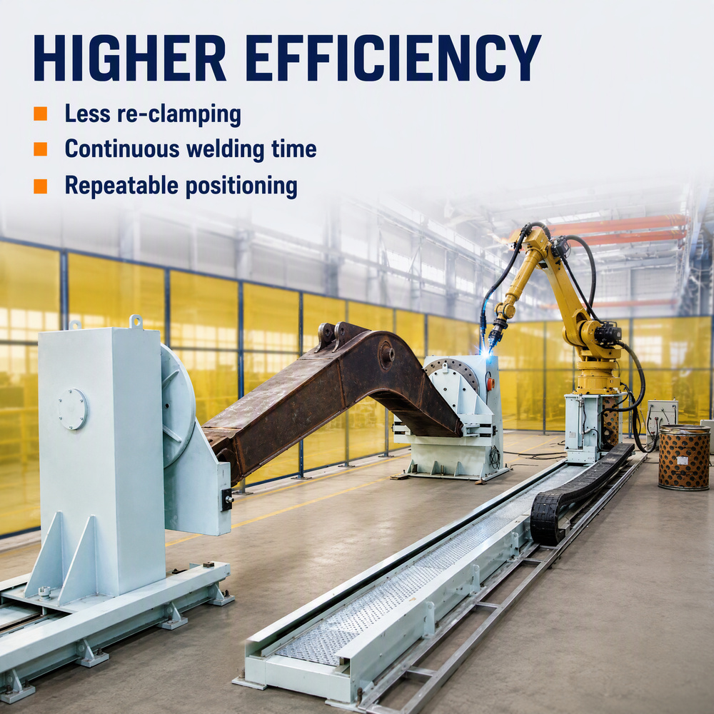  Large Capacity Welding Turntable, Heavy Load Positioner for Hardfacing & Overlay Welding of Round Workpieces