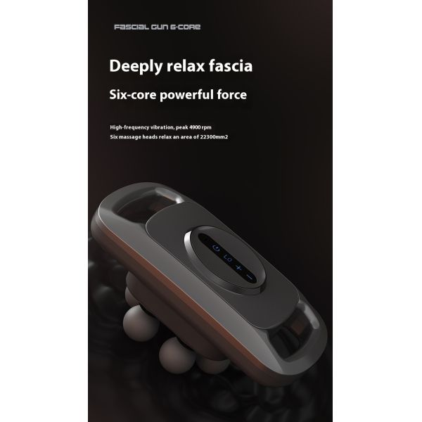 Professional Deep Muscle Massage Gun with Brushless Motor 6 Massage Heads and 9 Vibration Speed Levels for Deep Fascial Relief
