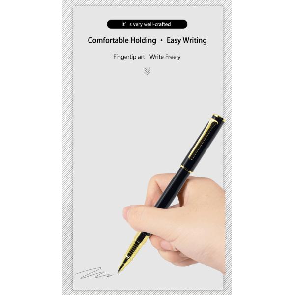 0.5mm bolígrafo de rodillo de metal regalo de negocios publicidad bolígrafo neutro con tapa