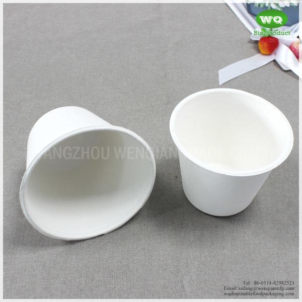 15oz(425ml) Biodegradable Bleached Sugarcane Bagasse  Cup With Lid -Easy Green Disposable Use Compostable Drinking Cup