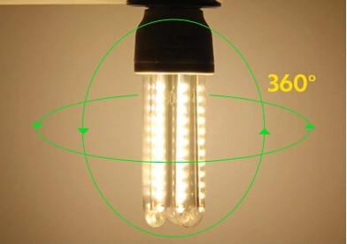 led energy saving lamp dimmable 3U led corn light G24 E27 led bulb lights