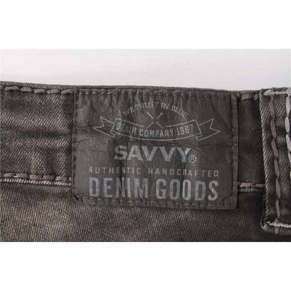 68% Cotton 30% Polyester Men'S Denim Pants Distressed Black 30-40 Size