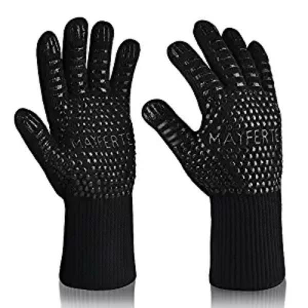 Customized Aramid Barbecue Oven Glove Handschuhe 932F Extreme Heat Resistant Glove Grill BBQ Glove for Cooking Baking