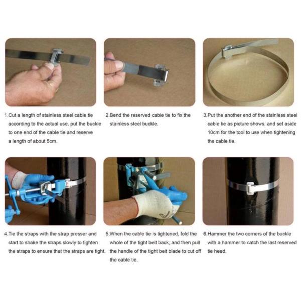 ZCSSRT-02 - Решетное орудие из нержавеющей стали для резки и затягивания ремневых лент из нержавеющей стали