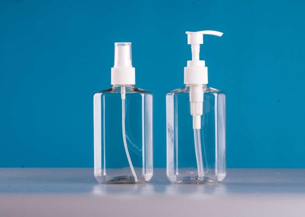 Fine Mist White Clear Plastic Spray Bottle Refillable PET For Cosmetic 230ml