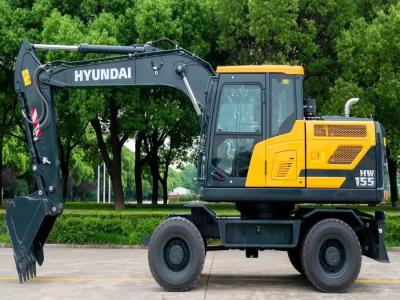 Korea Hyundai Excavator HW155 Wheel Jindongyu Machinery In Engineering Construction