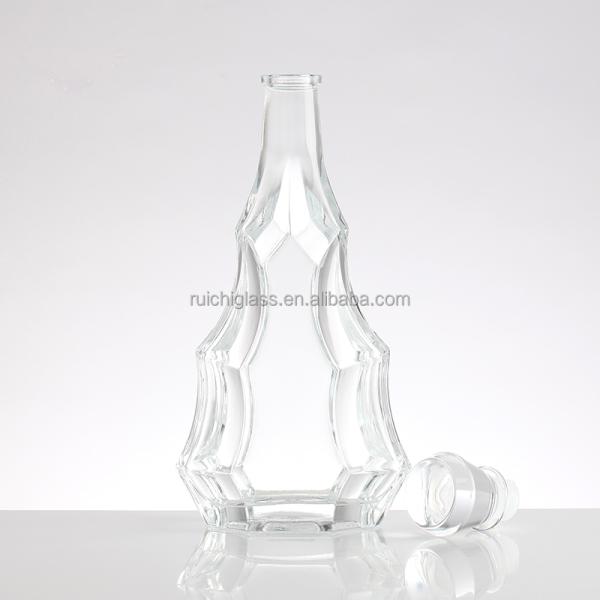 250ml 500ml 750ml Wine Glass Bottles with Cork Customize Sealing Type Directly Supply