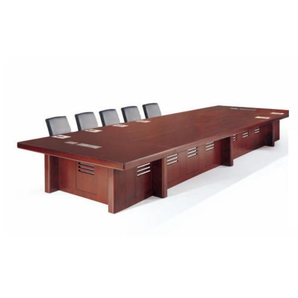 Стол в конференц-зале прямоугольный Стол в конференц-зале деревянный коричневый