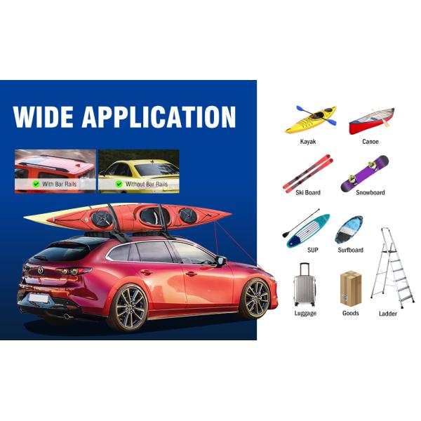 Portable Bag Included Woven Lable Logo Soft Kayak Roof Rack for All Cars