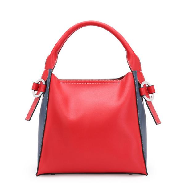 Handbags with Cross-body Strap Real Leather Tote Bags Cowhide Buckest Bags