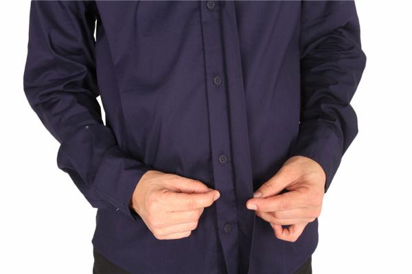 Solid Color Business Men'S Casual Stretch Shirts 59% Cotton 35% Nylon