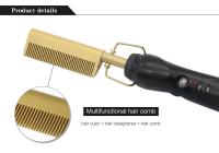 La FCC approuvent 65W 2 dans 1 peigne de bordage de cheveux électrique aucun dommages aux cheveux