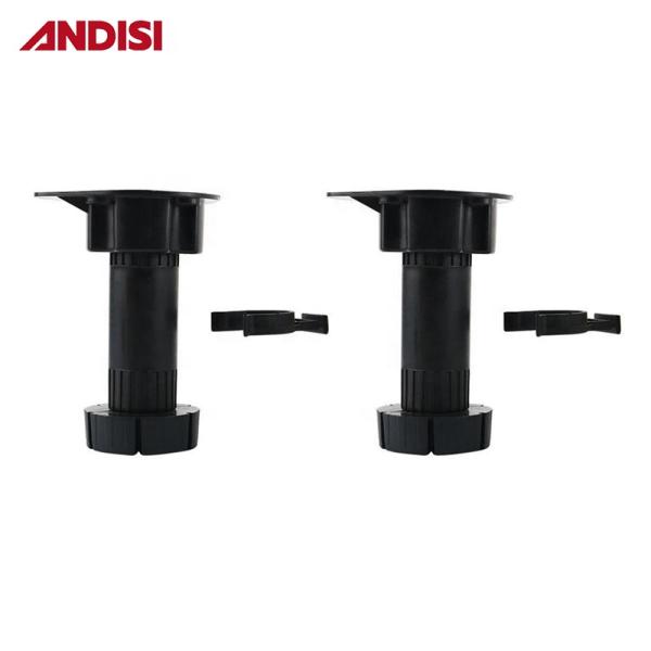 Black Finish Kitchen Cupboard Cabinet PP ABS Adjustable Height Plinth Plastic Foot Legs