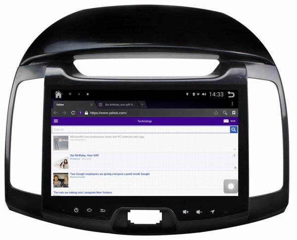 Ouchuangbo 9 inch big screen Android 4.4 car gps navigation system for Hyundai Elantra 2011