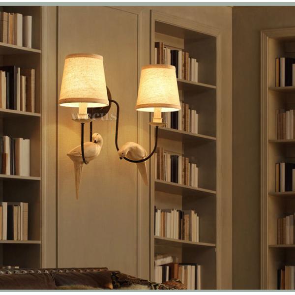 Retro loft wall lamp double heads bird light study office stair aisle living room bedroom Birds wall light9WH-VR-45)