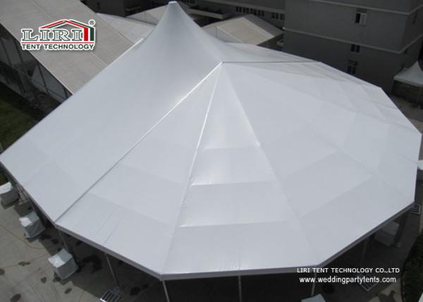 Heavy Duty White High Peak Tents / Marquees , Clear Span Tents Structure For Event