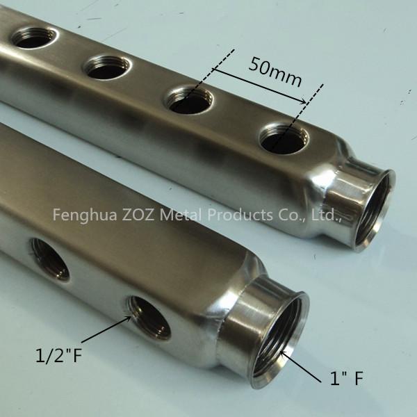 ZZ18009 Stainless Steel PEX Floor Heating Manifold Pipe, Stainless Steel Heating Bar Manifolds