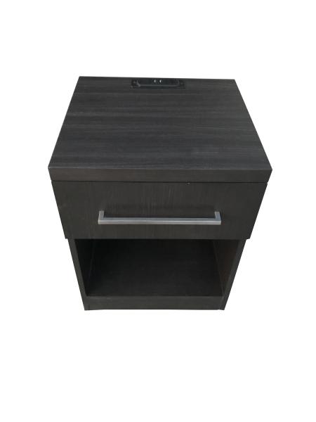 Wilsonart HPL top wooden night stand with long metal handle for Residence inn hotel bedroom furniture,bed side table