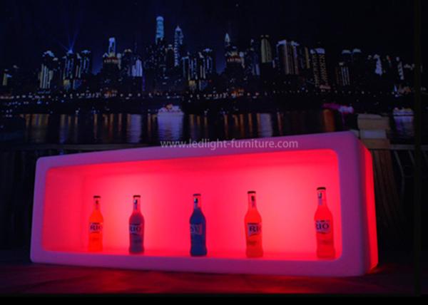 Battery Powered Light Bar Cubes , Large Glow Illuminated Bottle Display 