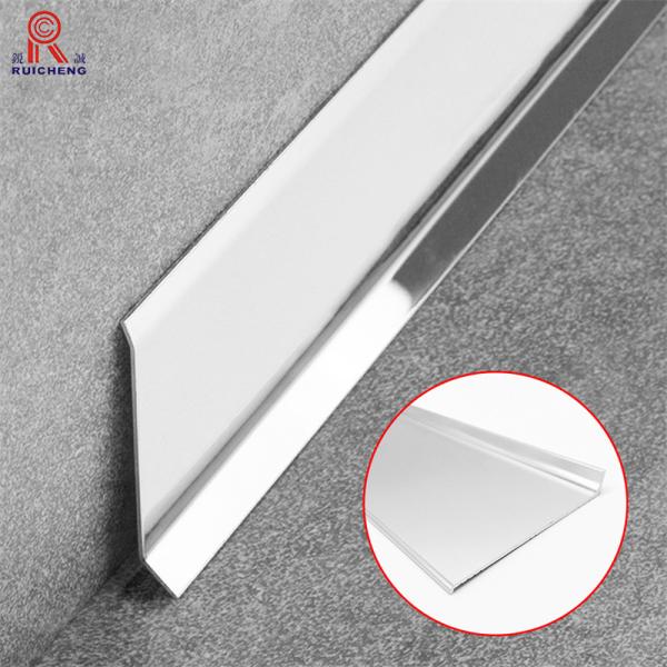 Waterproof Skirting Aluminium Profile Electroplating Treatment 2.5m Length