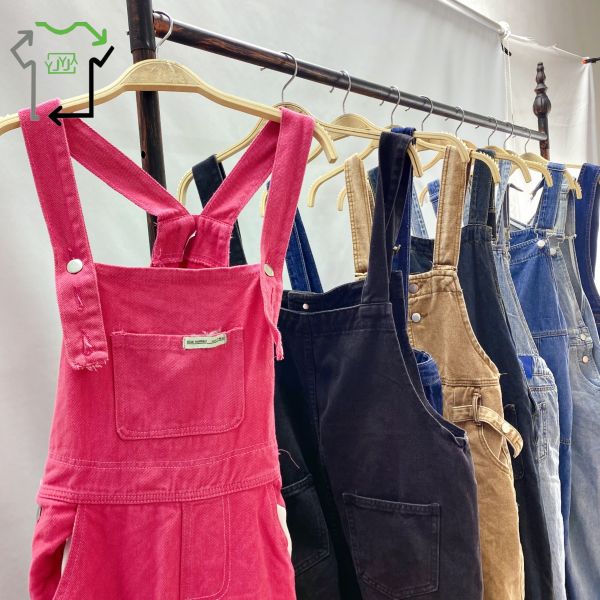 Ukay Bales Second Hand Women's Denim Suspenders Pants Fashion Design