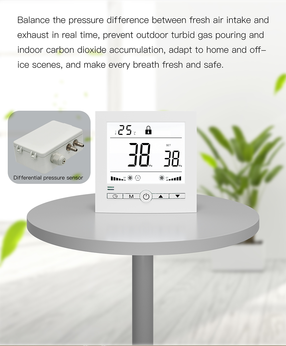 Digital LCD Display Differential Pressure Controller Wall Mounting For Automatic Control