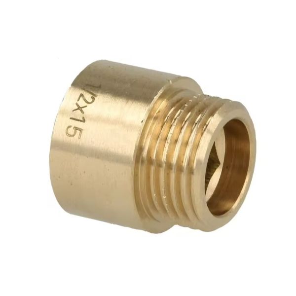 Custom threaded brass and stainless steel  extension nipple precision plumbing pipe fitting corrosion resistant from india